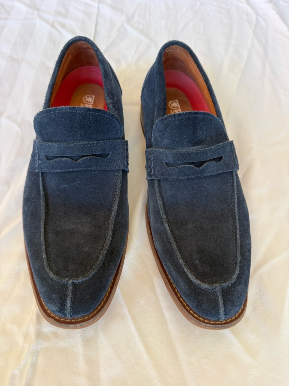 Stacy Adams Dark Blue Suede Penny Loafers Men’s Size 9 Like New